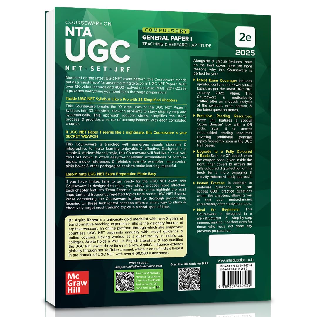 Pearson NTA UGC NET | SET | JRF Paper 1 – Teaching & Research Aptitude (2025 Edition) | Previous Years’ Solved Papers (Jan 2025 & Aug 2024) + Online Practice Tests | 5th Edition Thumbnail 4
